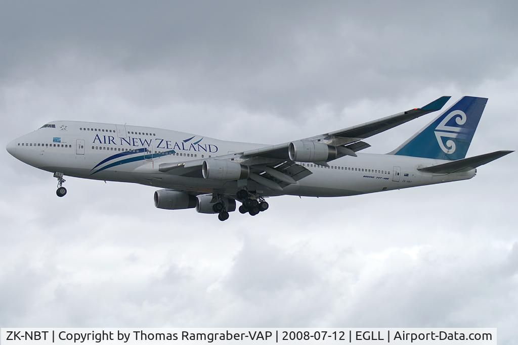 ZK-NBT, 1990 Boeing 747-419 C/N 24855, Air New Zealand Boeing 747-400