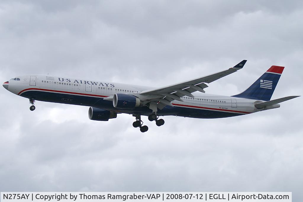 N275AY, 2000 Airbus A330-323 C/N 0370, US Airways Airbus A330-300