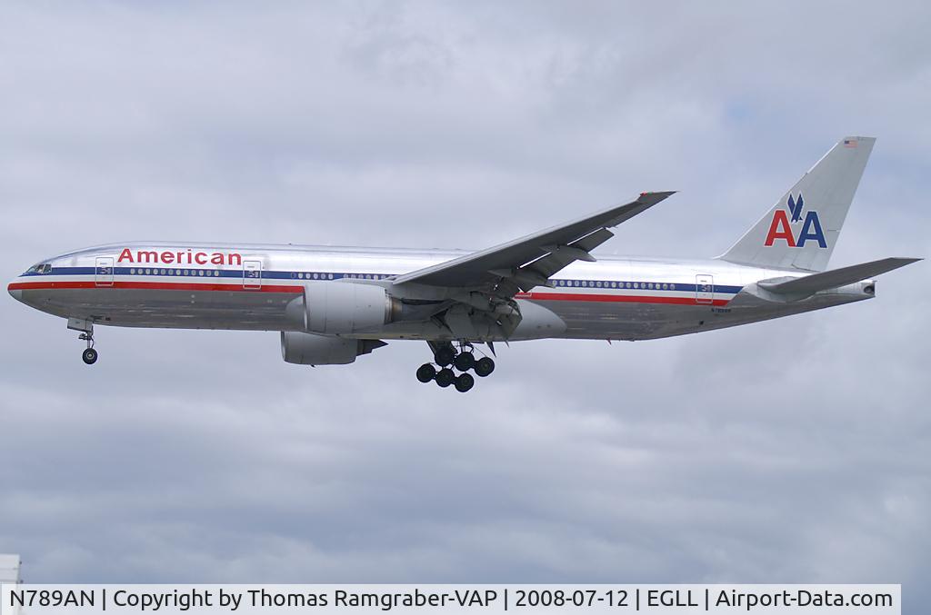 N789AN, 2000 Boeing 777-223 C/N 30252, American Airlines Boeing 777-200