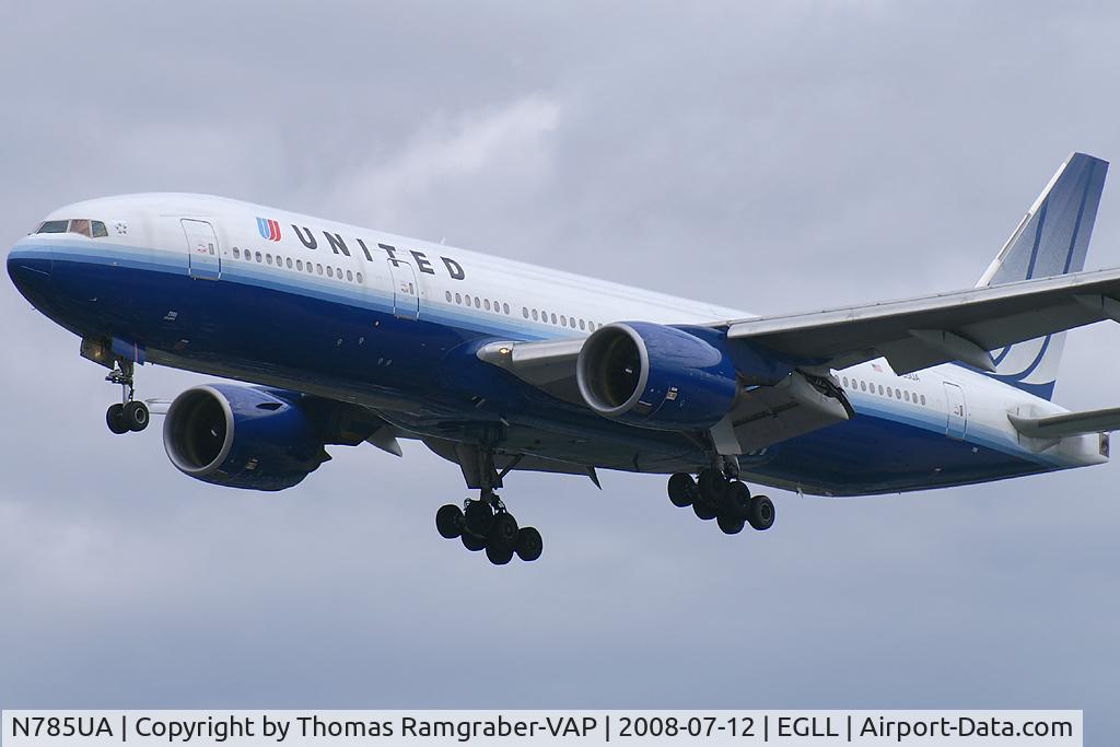 N785UA, 1997 Boeing 777-222 C/N 26954, United Airlines Boeing 777-200