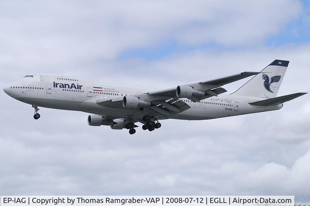 EP-IAG, 1976 Boeing 747-286B C/N 21217, Iran Air Boeing 747-200