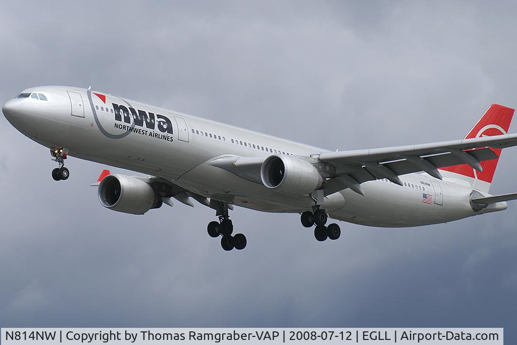 N814NW, 2006 Airbus A330-323 C/N 806, Northwest Airlines Airbus A330-300