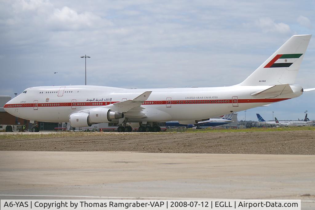 A6-YAS, 1998 Boeing 747-4F6 C/N 28961, UAE - Royal Flight Boeing 747-400