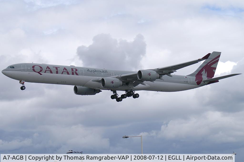 A7-AGB, 2005 Airbus A340-642X C/N 715, Qatar Airways Airbus A340-600