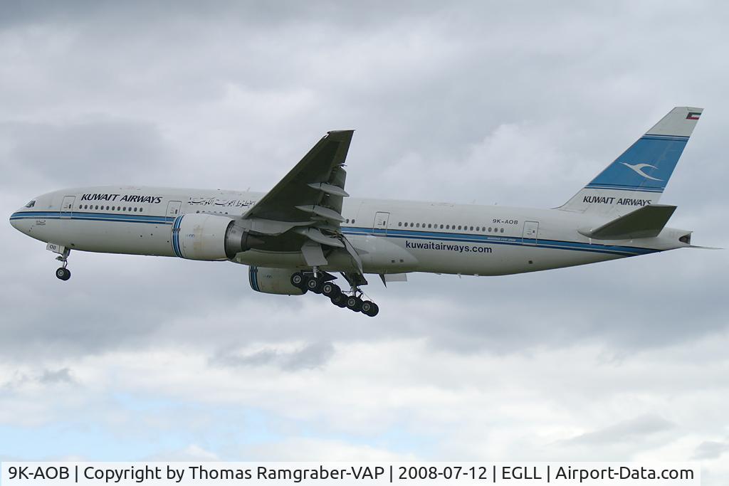 9K-AOB, 1998 Boeing 777-269/ER C/N 28744, Kuwait Airways Boeing 777-200