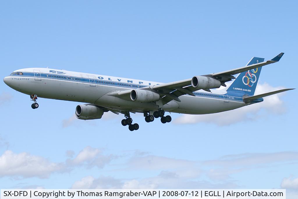 SX-DFD, 1999 Airbus A340-313 C/N 292, Olympic Airbus A340-300