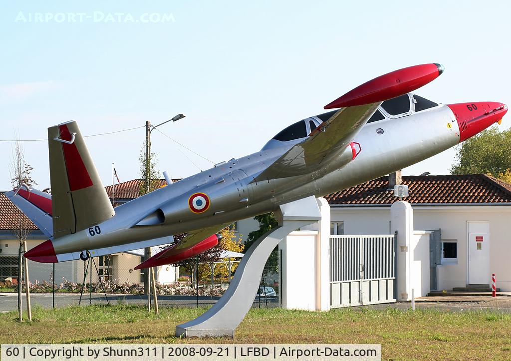 60, Dassault Etendard IV.M C/N 21, Preserved near the airport of LFBD...