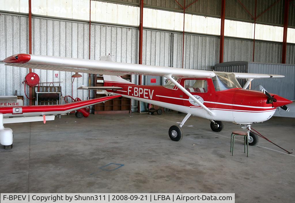 F-BPEV, Reims F150H C/N 0385, Parked inside Airclub's hangar...