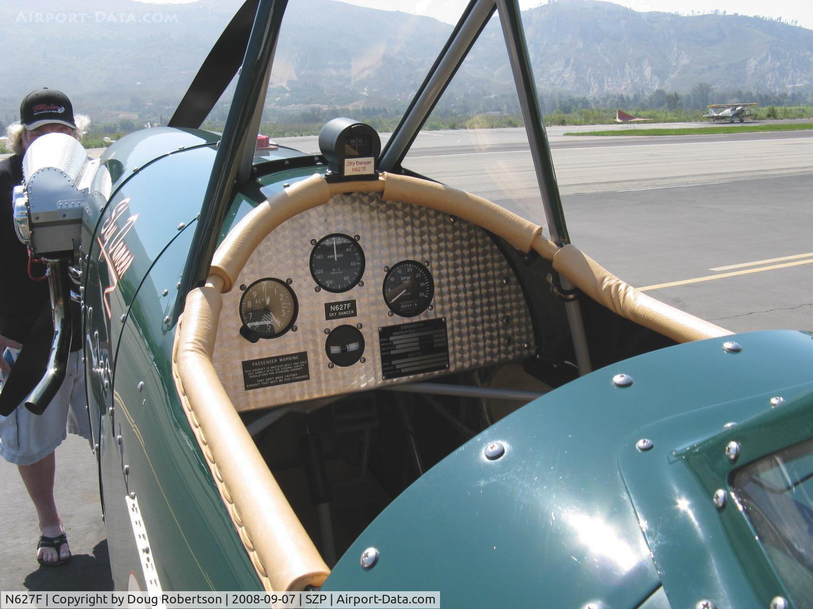 N627F, 2005 Fisher Steven C Sky Dancer C/N 001, 2005 Fisher SKY DANCER, Lycoming O-235, front panel