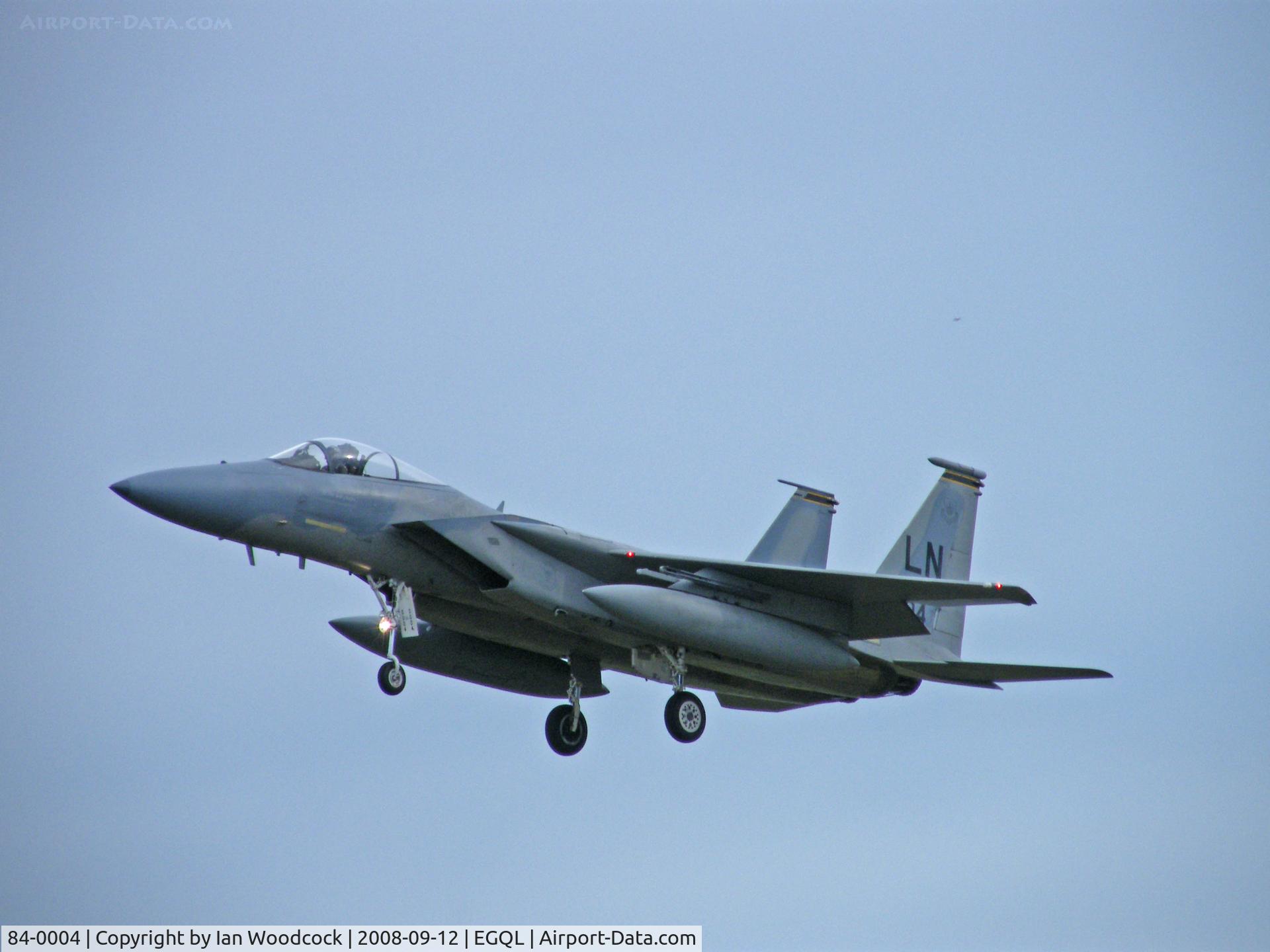 84-0004, McDonnell Douglas F-15C Eagle C/N 0912/C307, McDonnell-Douglas F-15C/493 FS-48 FW/RAF Leuchars