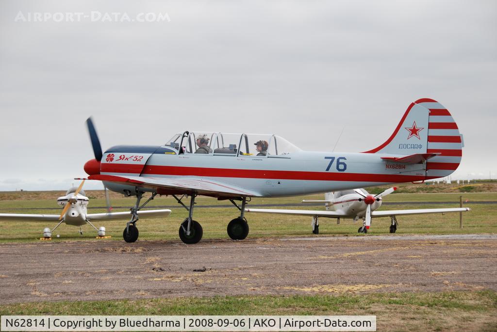 N62814, 1985 Yakovlev Yak-52 C/N 855706, Parked on Display.
