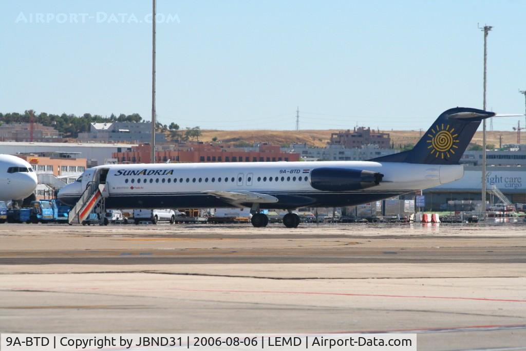 9A-BTD, 1992 Fokker 100 (F-28-0100) C/N 11407, F100