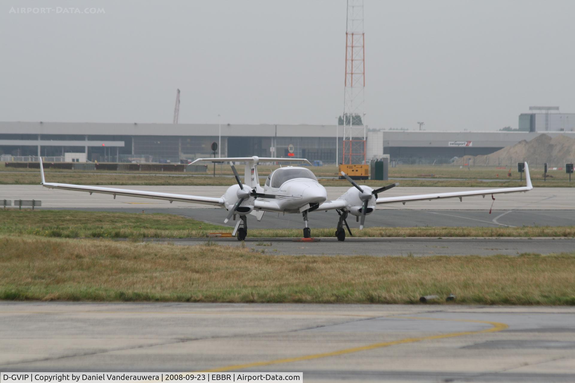 D-GVIP, 2007 Diamond DA-42 Twin Star C/N 42.257, parked on General Aviation apron (Abelag)