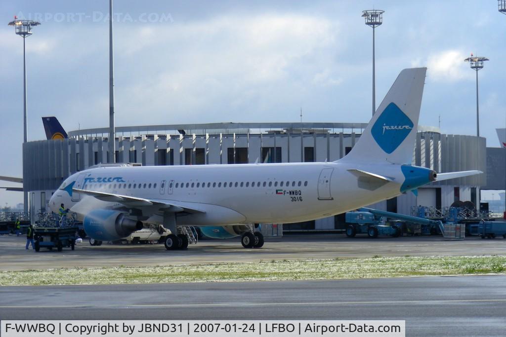 F-WWBQ, 2007 Airbus A320-214 C/N 3016, A320-214 N° 3016