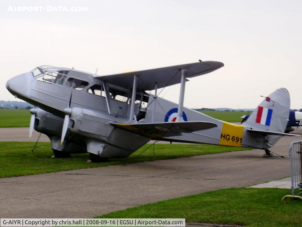 G-AIYR, 1943 De Havilland DH-89A Dominie/Dragon Rapide C/N 6676, SPECTRUM LEISURE LTD. wearing the reg no. HG691