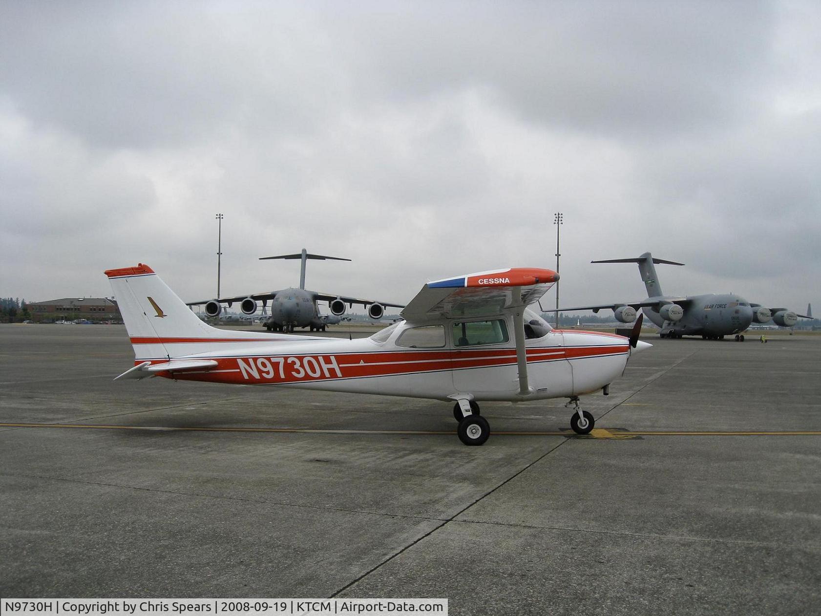 N9730H, 1975 Cessna 172M C/N 17266338, Before Departing McChord AFB to return to Whidbey