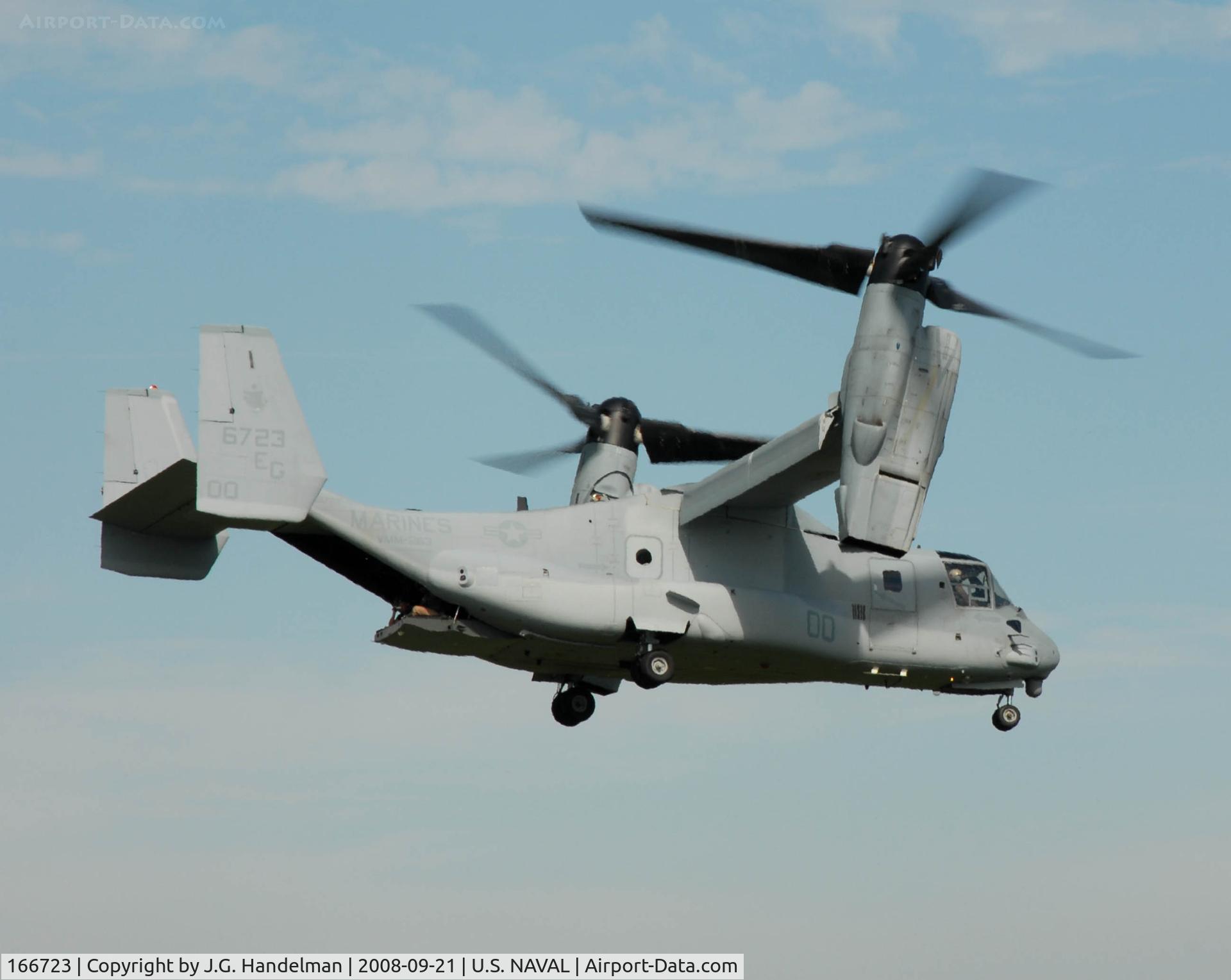 166723, Bell-Boeing MV-22B Osprey C/N D0092, In flight