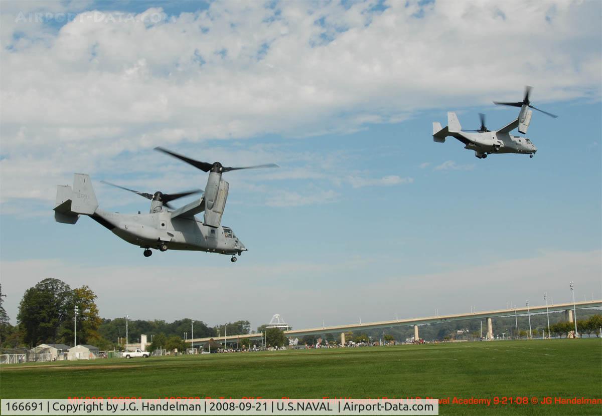 166691, Bell-Boeing MV-22B Osprey C/N D0085, take off at USNA