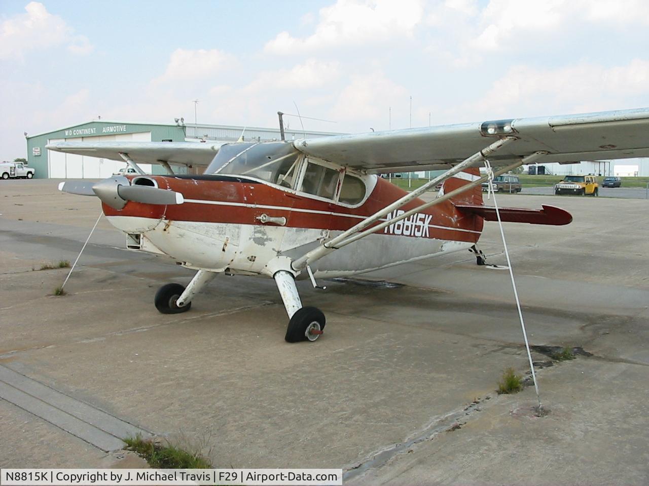 N8815K, 1947 Stinson 108-1 Voyager C/N 108-1815, Cool old Stinson at F29.  Looks like it hasn't moved from this spot in a while.