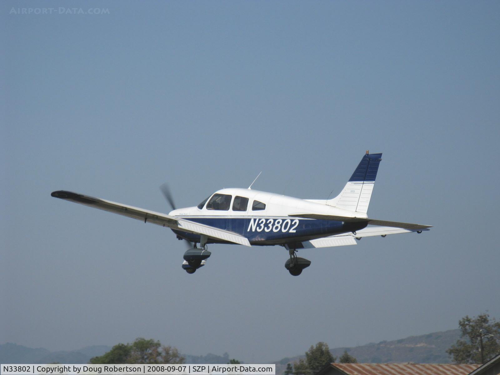N33802, 1975 Piper PA-28-151 C/N 28-7515364, 1975 Piper PA-28-151 WARRIOR, Lycoming O-320-E3D 150 Hp, go-around overflight Rwy 22