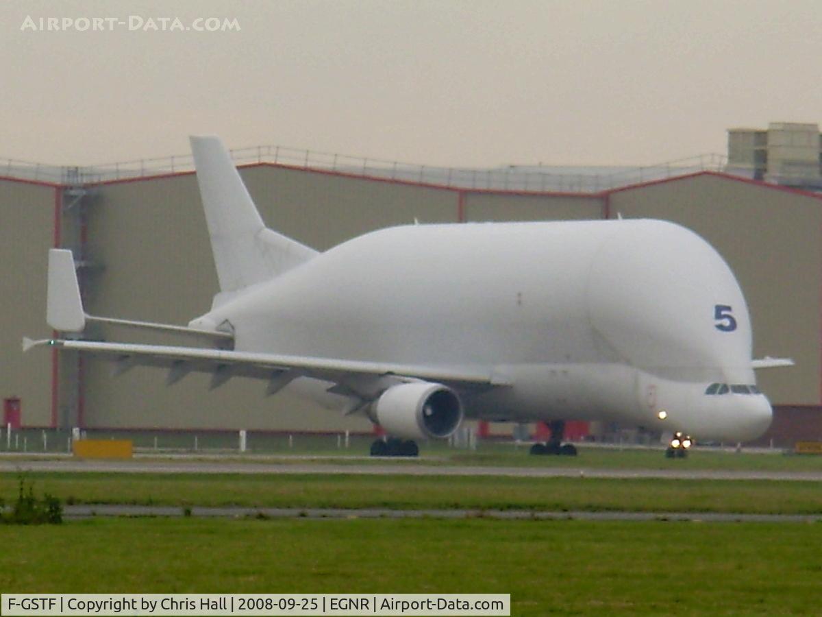 F-GSTF, 2000 Airbus A300B4-608ST Super Transporter C/N 796, a misty morning at Hawarden