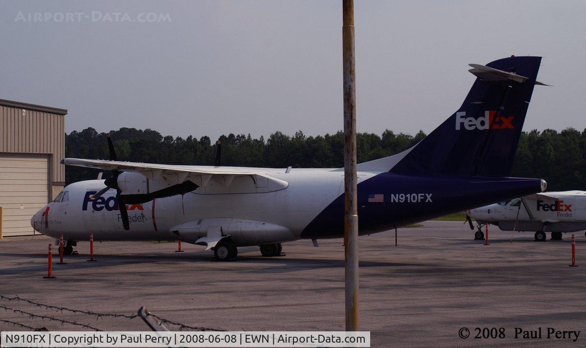 N910FX, 1991 ATR 42-300 C/N 277, Had a choice this time: fence or pole.  Can't win'em all.