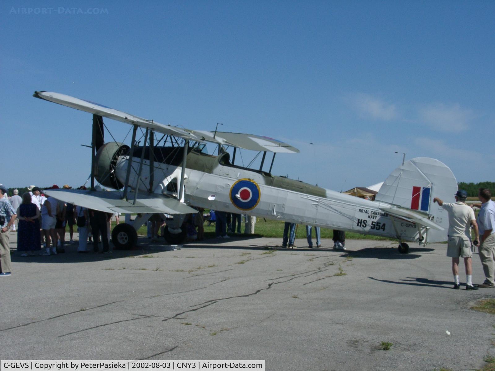 C-GEVS, 1942 Fairey Swordfish Mk.II C/N F/B3S/207/A, @ Collingwood Airport, ON