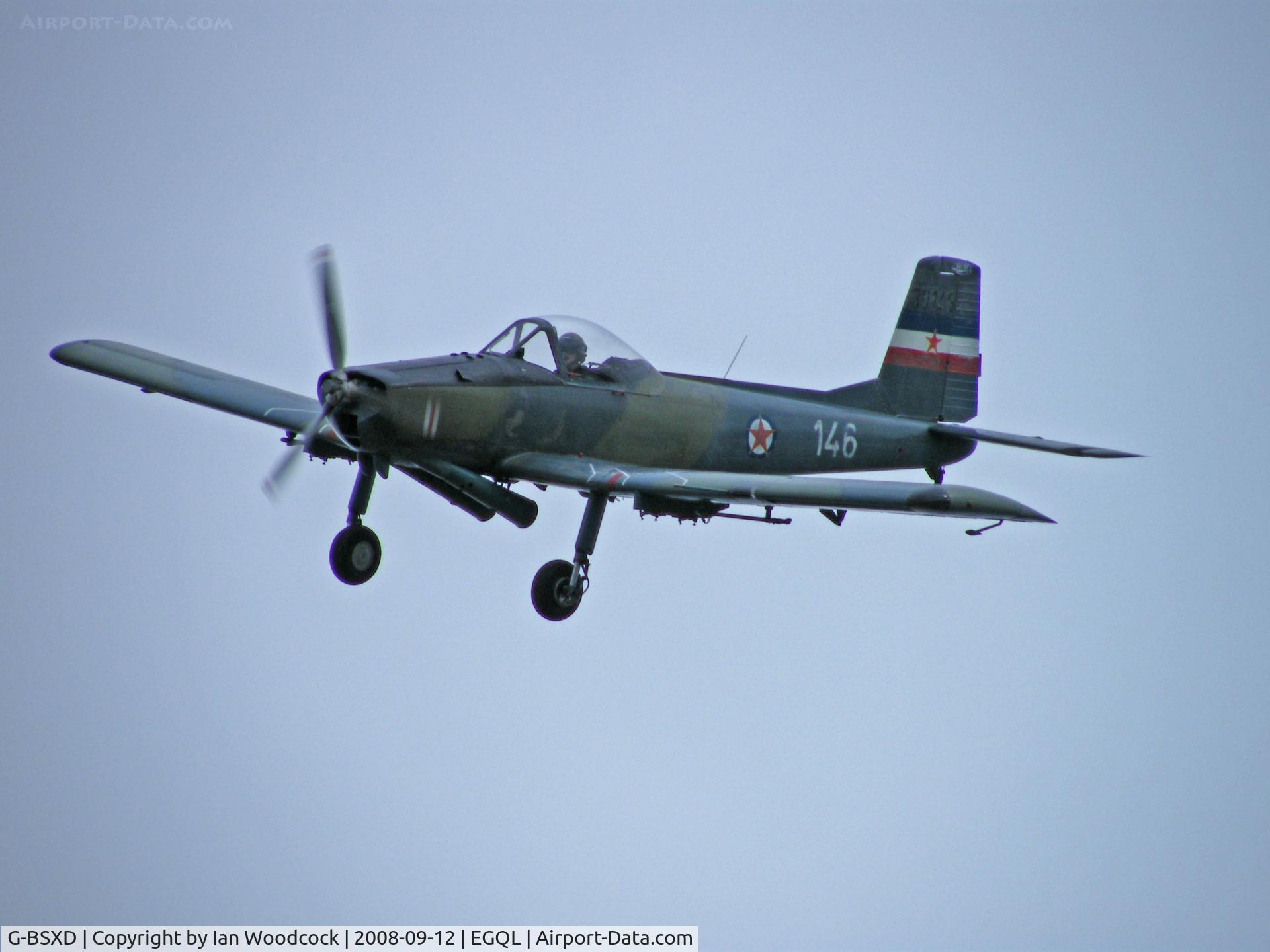 G-BSXD, 1977 Soko P-2 Kraguj C/N 030, Soko J20 Kraguj/Landing,RAF Leuchars