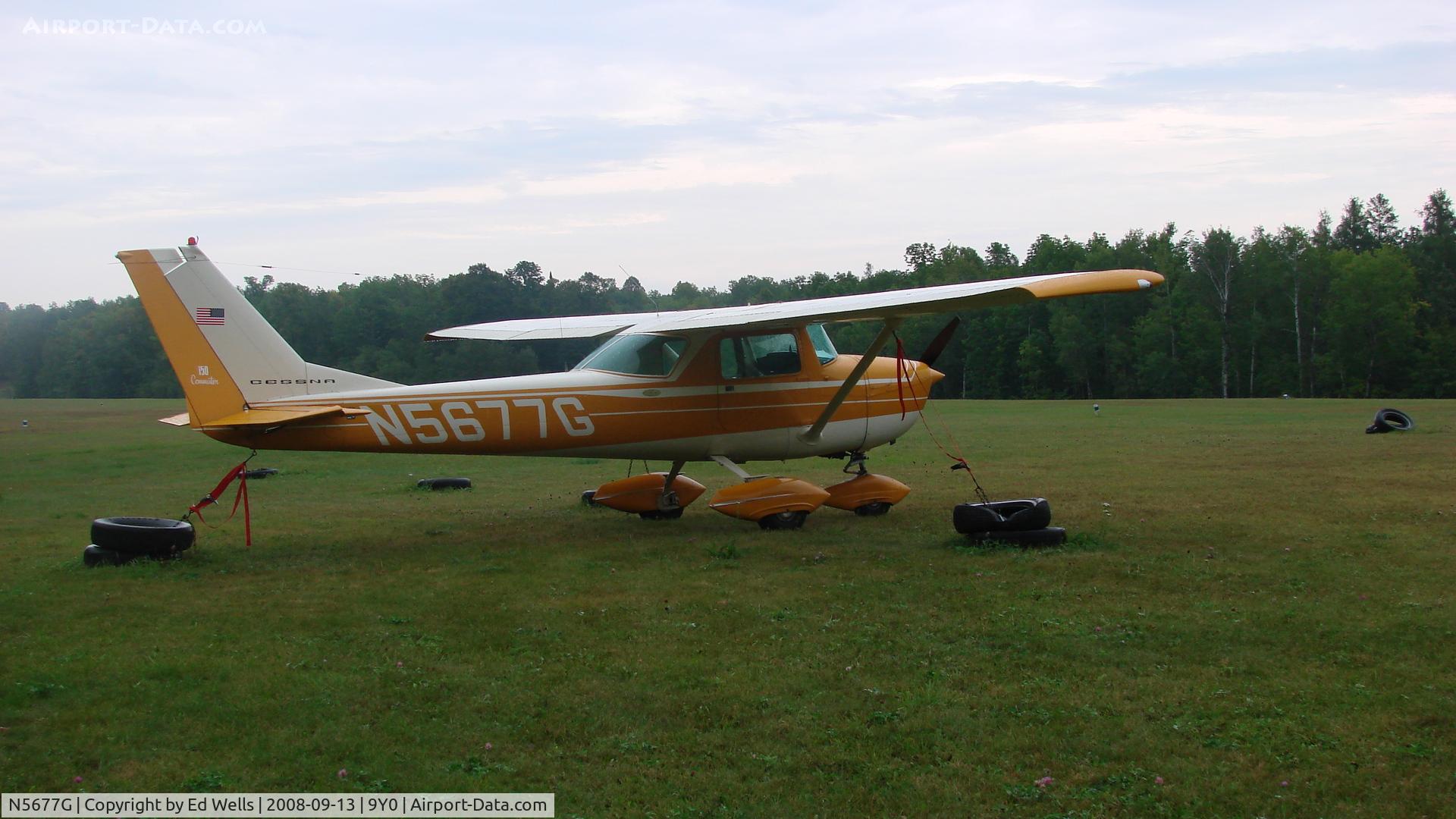 N5677G, 1969 Cessna 150K C/N 15071177, Rainy day at 9Y0