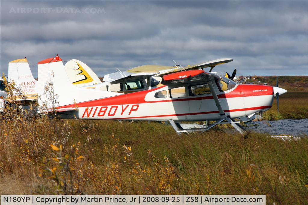 N180YP, 1964 Cessna 180G C/N 18051349, Fall time waiting on Hangar Lake