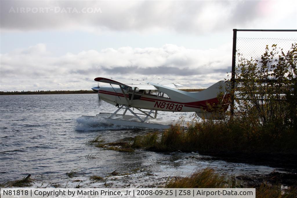 N81818, 1987 Maule M-7-235 Super Rocket C/N 4047C, Departing North from Hangar Lake