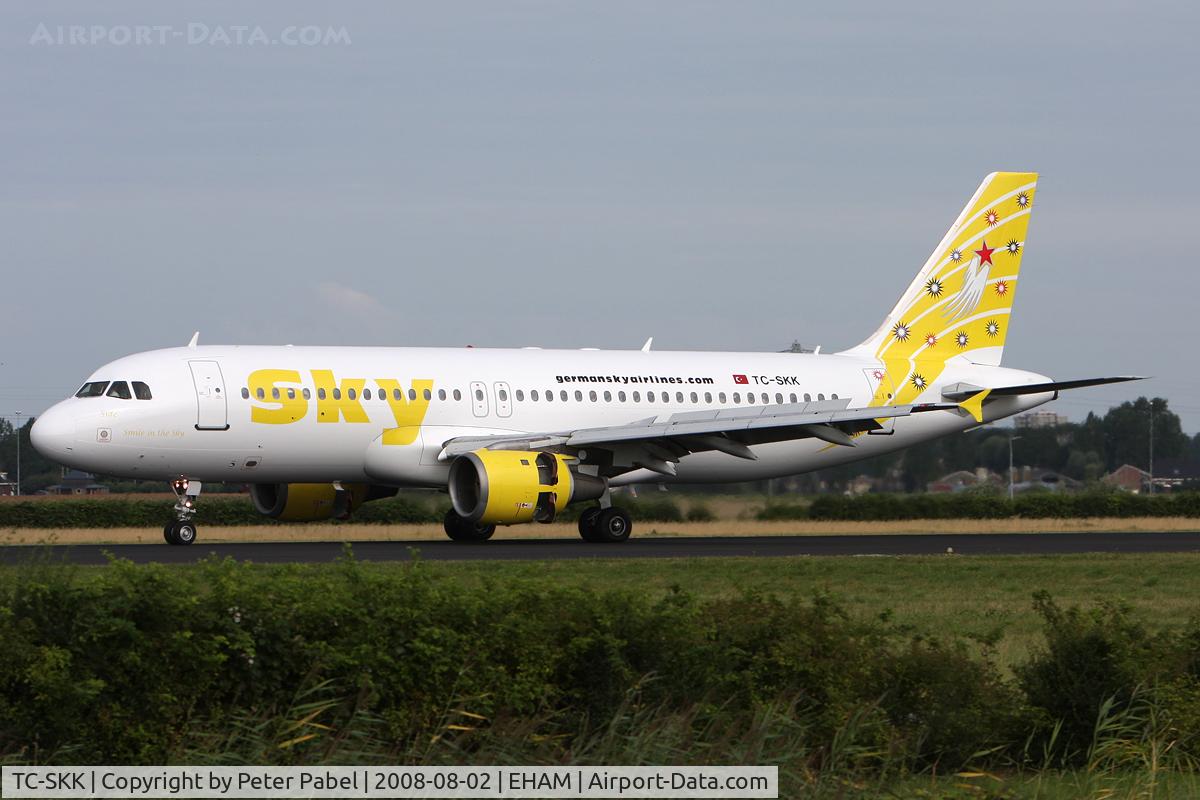 TC-SKK, 1990 Airbus A320-211 C/N 148, AMS Trip