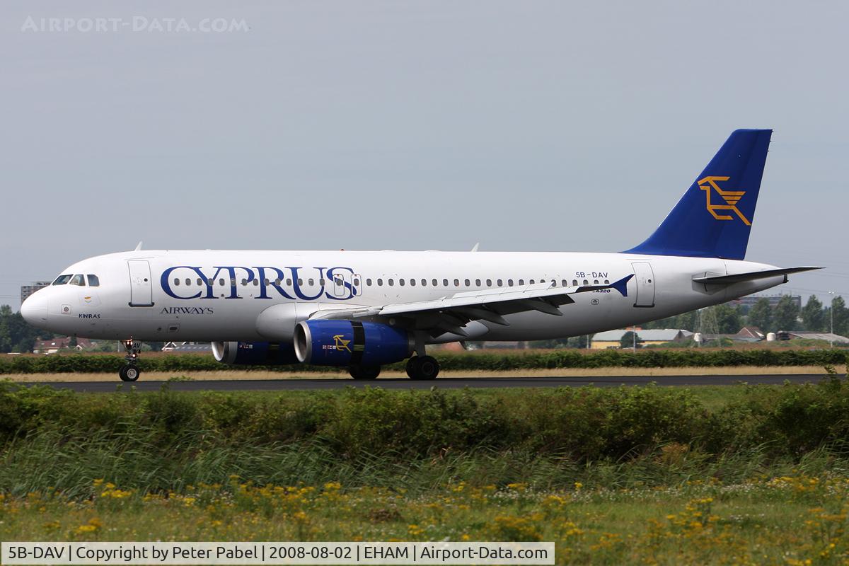 5B-DAV, 1989 Airbus A320-231 C/N 037, AMS Trip