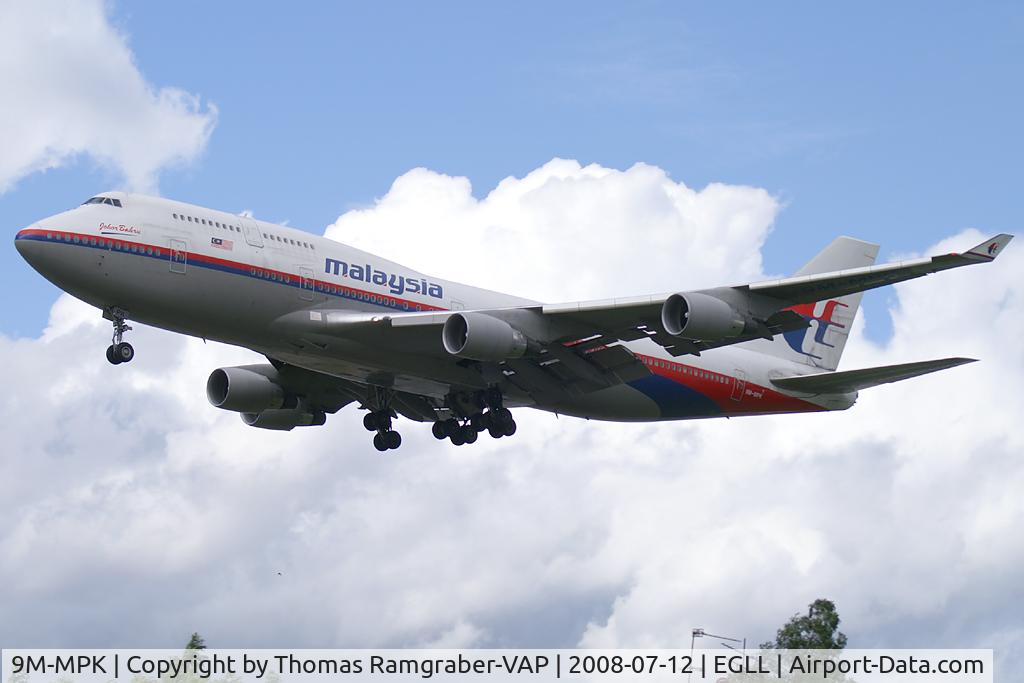 9M-MPK, 1998 Boeing 747-4H6 C/N 28427, Malaysia Airlines Boeing 747-400
