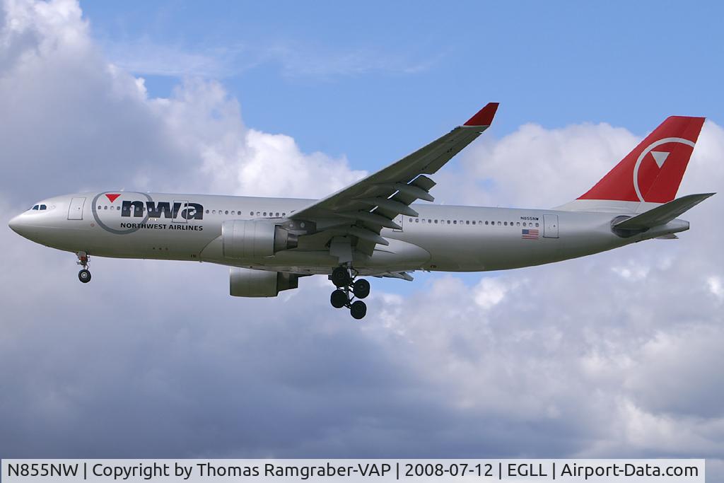 N855NW, 2004 Airbus A330-223 C/N 0621, Northwest Airlines Airbus A330-200