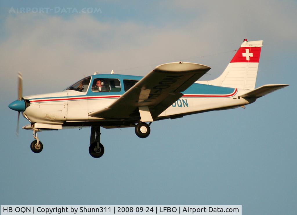 HB-OQN, 1973 Piper PA-28R-200 (B) C/N 28R-7435093, Landing rwy 32L...