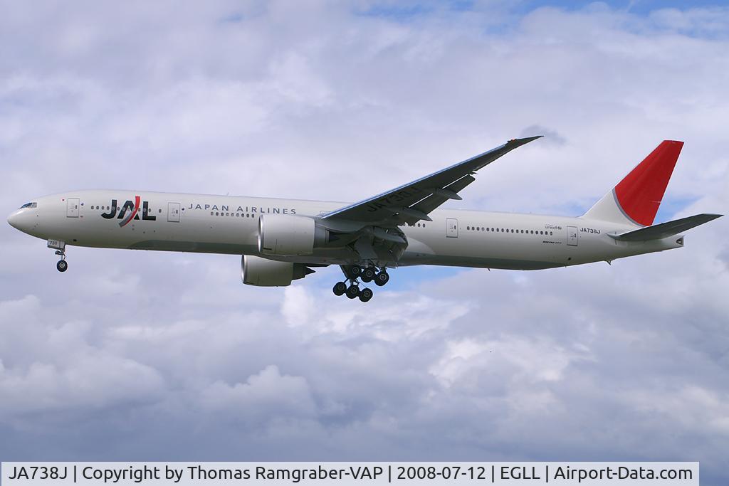 JA738J, 2008 Boeing 777-346/ER C/N 32436, Japan Airlines - JAL Boeing 777-300
