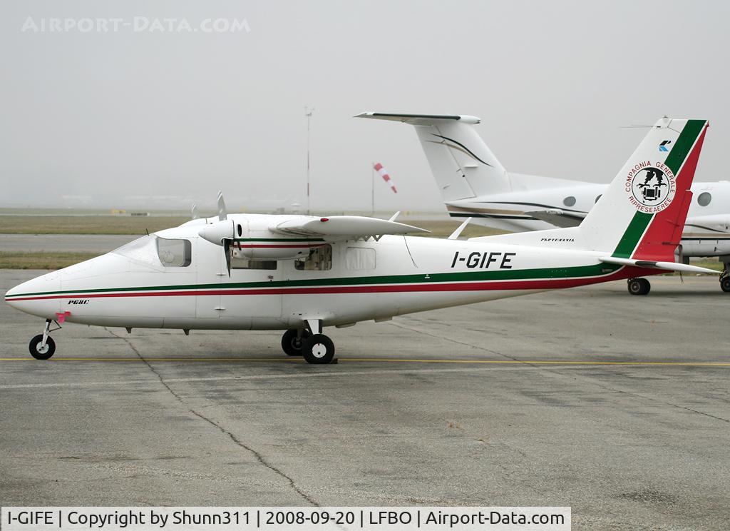 I-GIFE, 1985 Partenavia P-68 C/N 335, Parked at the General Aviation area...