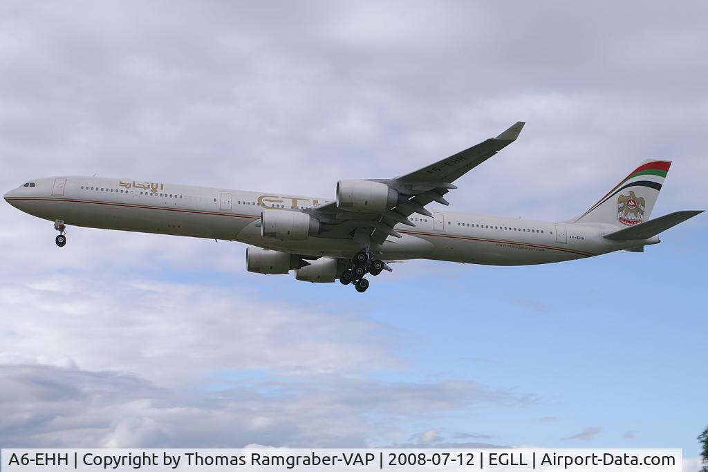 A6-EHH, 2007 Airbus A340-642X C/N 870, Etihad Airways Airbus A340-600