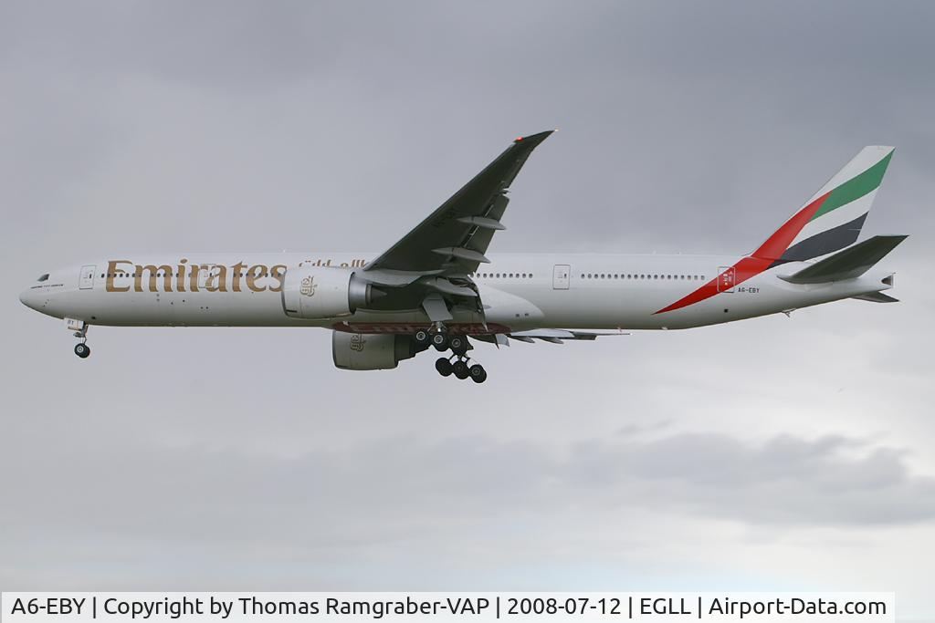 A6-EBY, 2007 Boeing 777-36N/ER C/N 33864, Emirates Boeing 777-300