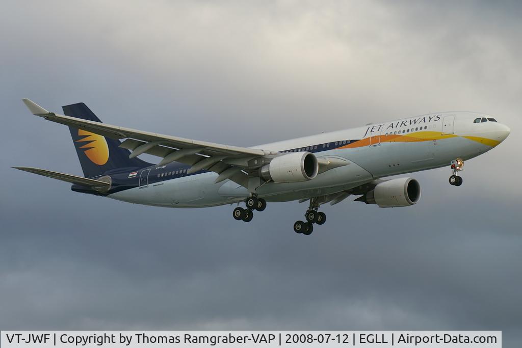VT-JWF, 2007 Airbus A330-202 C/N 825, Jet Airways Airbus A330-200