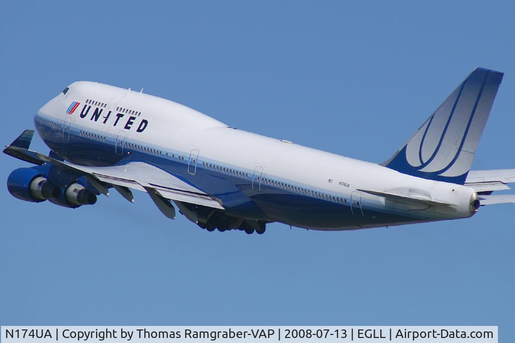 N174UA, 1990 Boeing 747-422 C/N 24381, United Airlines Boeing 747-400