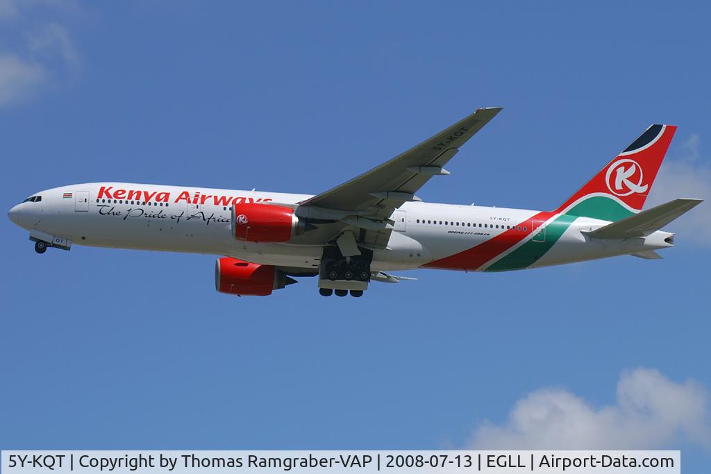 5Y-KQT, 2005 Boeing 777-2U8/ER C/N 33682, Kenya Airways Boeing 777-200