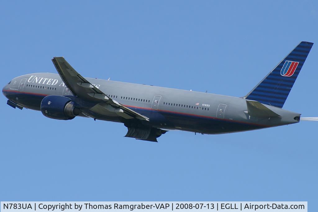 N783UA, 1997 Boeing 777-222/ER C/N 26950, United Airlines Boeing 777-200