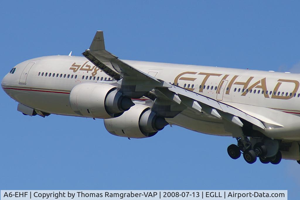A6-EHF, 2007 Airbus A340-642X C/N 837, Etihad Airways Airbus A340-600