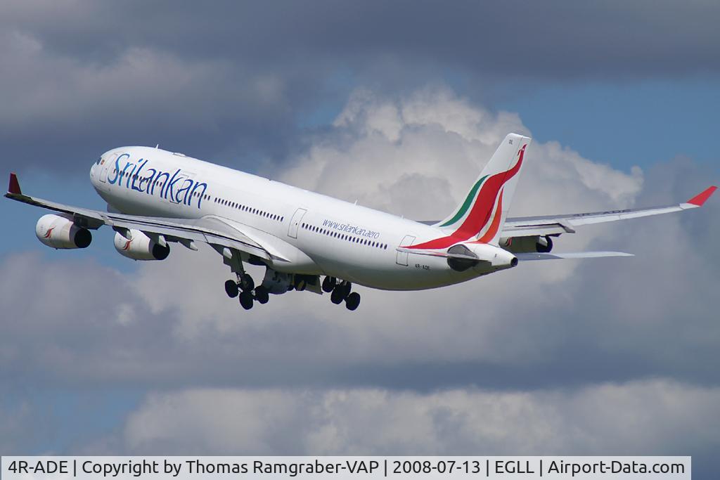 4R-ADE, 2000 Airbus A340-313 C/N 367, Srilankan Airlines Airbus A340-300