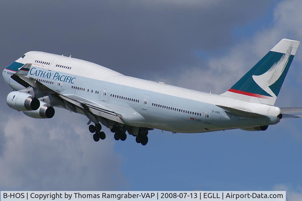 B-HOS, 1990 Boeing 747-467 C/N 24850, Cathay Pacific Boeing 747-400