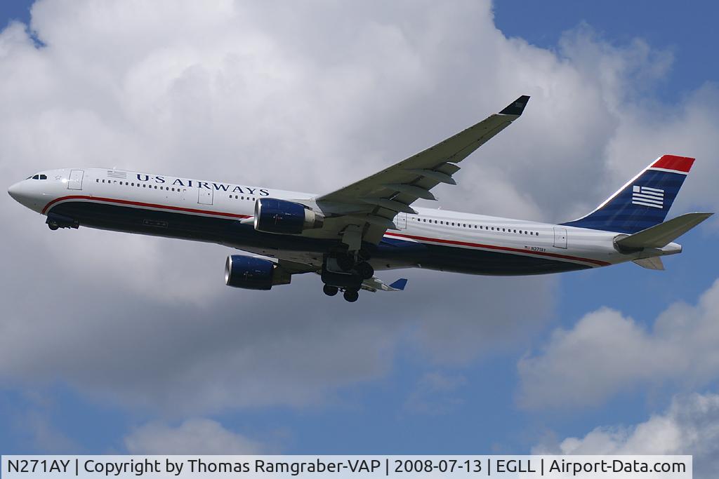 N271AY, 2000 Airbus A330-323 C/N 0323, US Airways Airbus A330-300