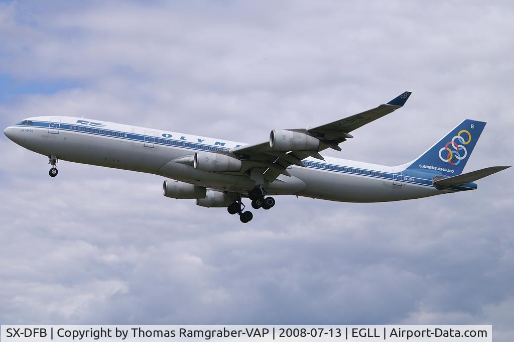 SX-DFB, 1999 Airbus A340-313X C/N 239, Olympic Airbus A340-300