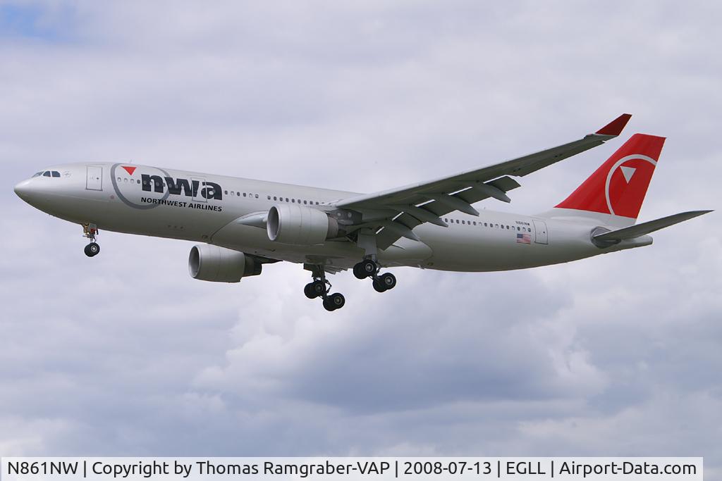 N861NW, 2006 Airbus A330-223 C/N 0796, Northwest Airlines Airbus A330-200